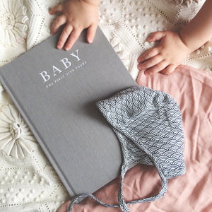 Write To Me: Baby Journal - Birth To Five Years Grey - GFP Babies Newborn Photography